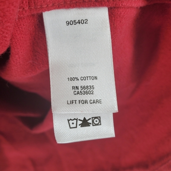Cabela’s Shirt Deerskin Chamois Blanket Flannel Men M Red Button-Up Shacket Gorp - Picture 5 of 11